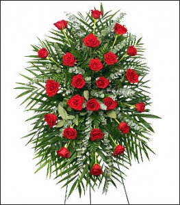 Red Rose Standing Spray