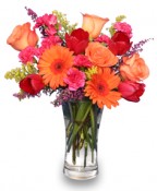 Flores Brillantes Florero