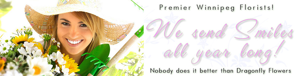 We delivery smiles all year long from your Winnipeg Florists - Dragonfly Flowers We delivery smiles all year long from your Winnipeg Florists - Dragonfly Flowers